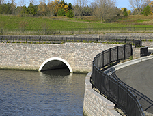 DiamondPro retaining wall