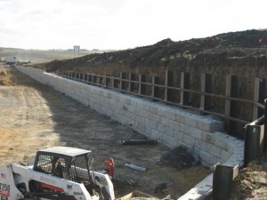 Hardscape construction site