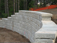 unfinished retaining wall